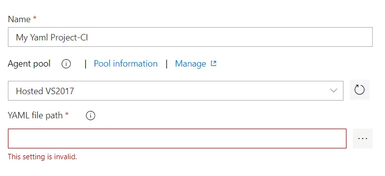 Select YAML file